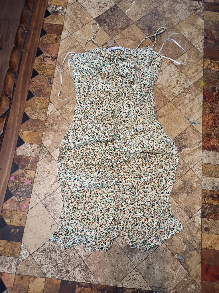 Selling Floral print mini dress with tie back detail #floral #summerdress