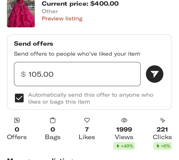 Showing Depop's user interface.